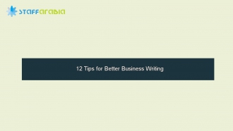 12 Tips for Better Business Writing