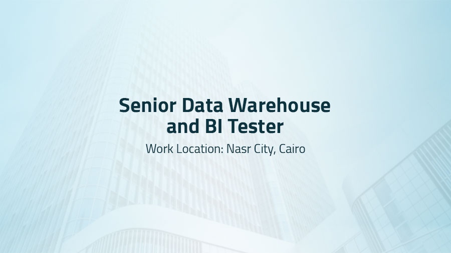 Senior Data Warehouse and BI Tester