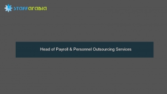 Head of Payroll & Personnel Outsourcing Services