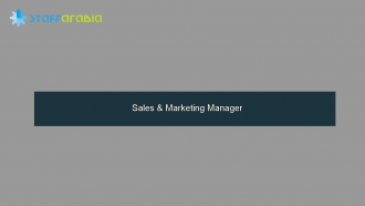 Sales & Marketing Manager