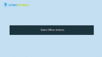 Sales Officer (indoor)
