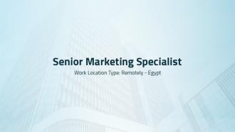 Senior Marketing Specialist
